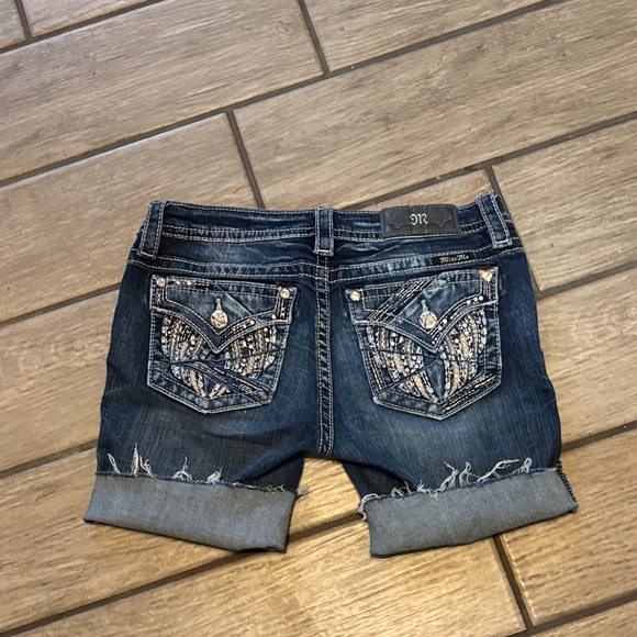 Miss Me Dark Blue Jean Shorts - Picture 3 of 3